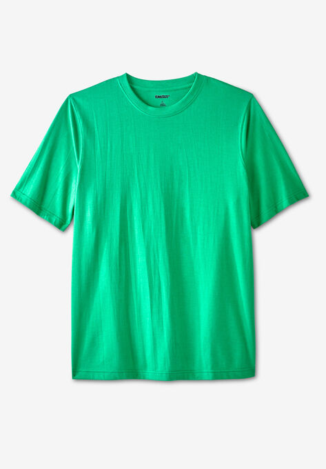 Shrink-Less™ Lightweight Crewneck T-Shirt, HEATHER KELLY GREEN, hi-res image number null