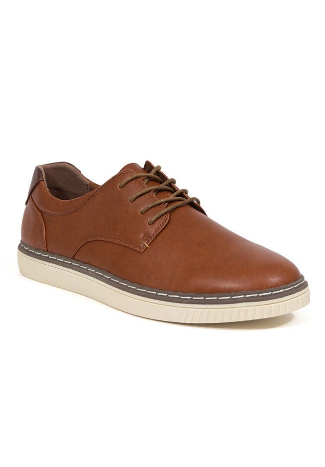 Deer Stags®Oakland Plain Toe Memory Foam Flexible Oxford Shoes, COGNAC, hi-res image number null