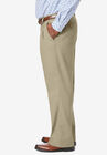 Relaxed Fit Wrinkle-Free Expandable Waist Pleated Pants, , alternate image number null