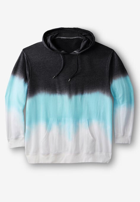 Lightweight Shrinkless Terry pullover hoodie, DIP DYE, hi-res image number null