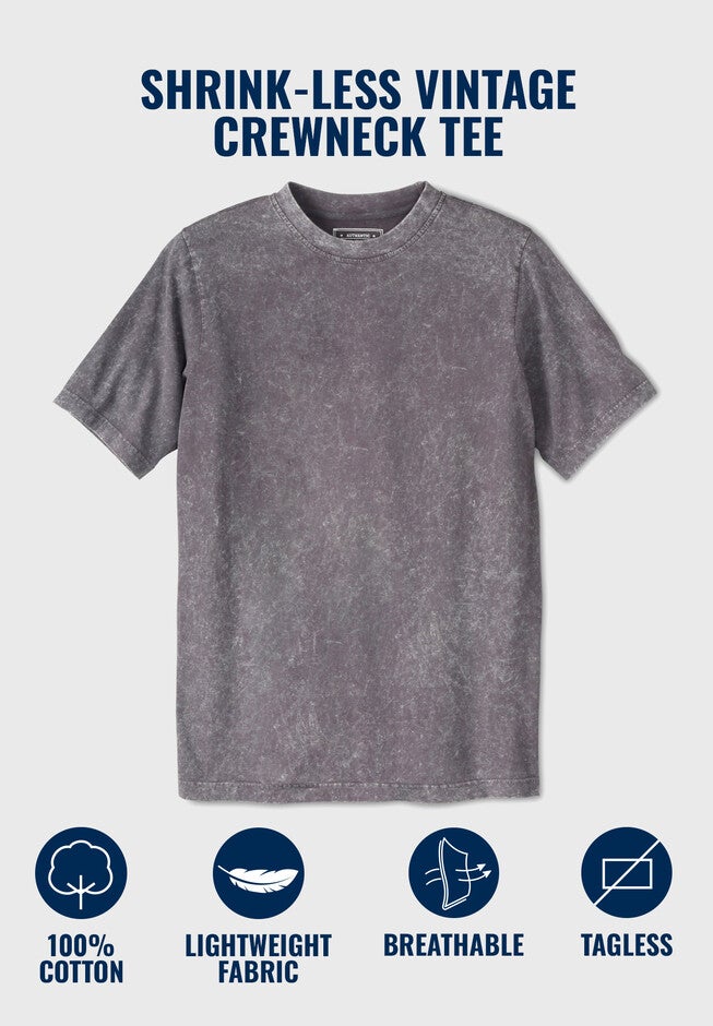 Longer Length Shrinkless Vintage Crewneck Tee, , on-hover image number null