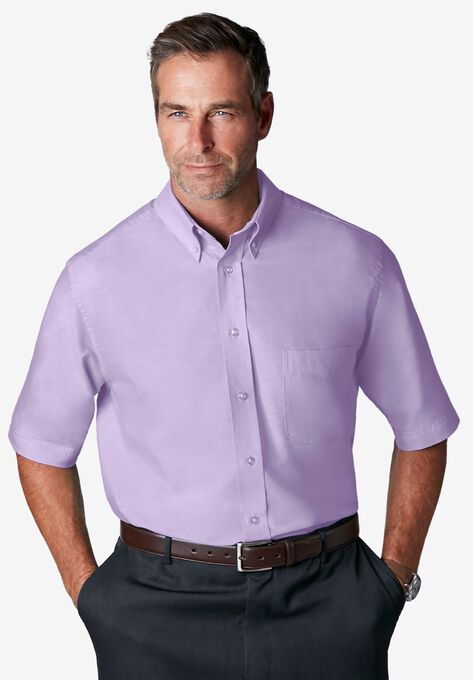 KS SIGNATURE WRINKLE-RESISTANT SHORT-SLEEVE OXFORD DRESS SHIRT, , alternate image number null