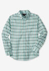 KS Signature Wrinkle-Resistant Oxford Dress Shirt, TIDAL GREEN WINDOWPANE, hi-res image number 0