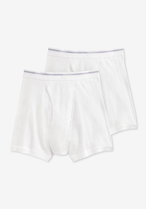 Jockey® Classic Boxer Briefs 2-Pack, WHITE, hi-res image number null