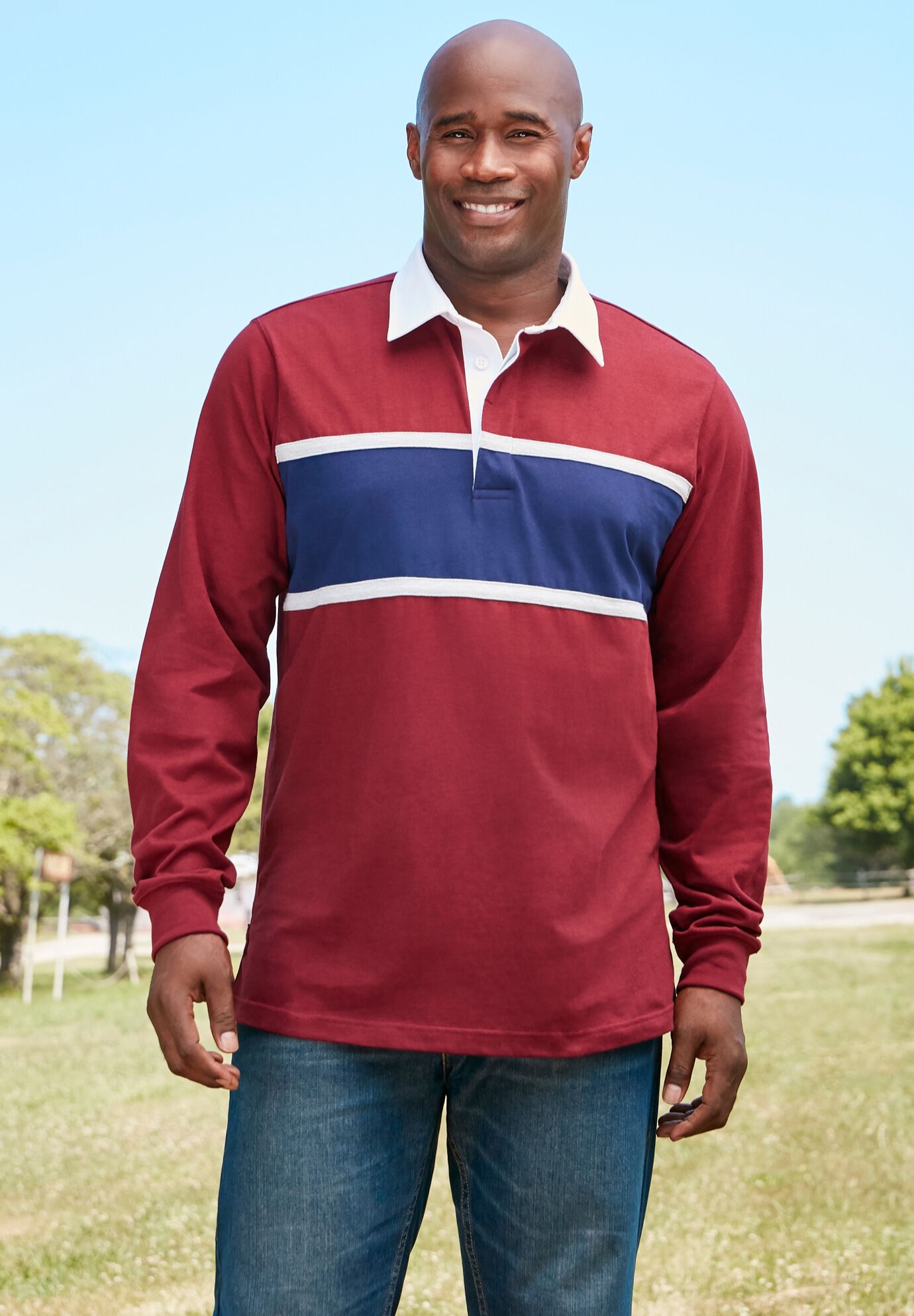 Long-Sleeve Rugby Polo, , alternate image number 4