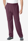 Wicking Fleece Open Bottom Pants by KS Sport™, HEATHER DEEP BURGUNDY, hi-res image number null