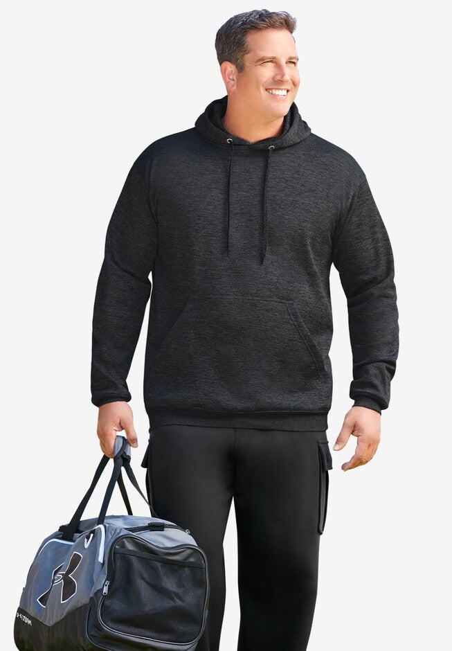 Moisture Wicking Long Sleeve Sweatshirt, BLACK, hi-res image number 0