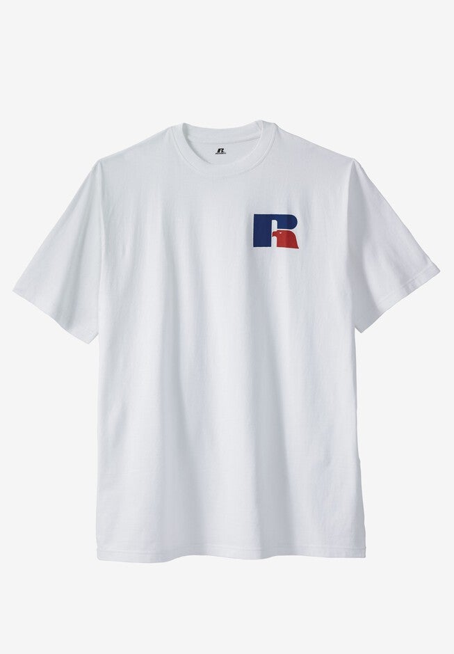 Chest Logo Tee by Russell Athletic®, WHITE, hi-res image number null