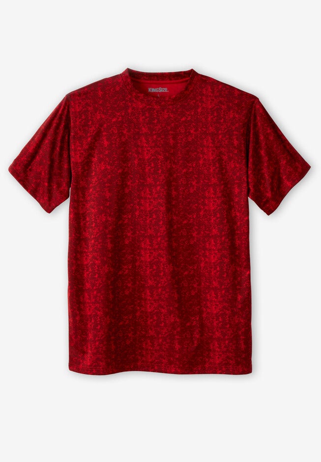 Moisture Wicking Printed Tee, RED, hi-res image number null