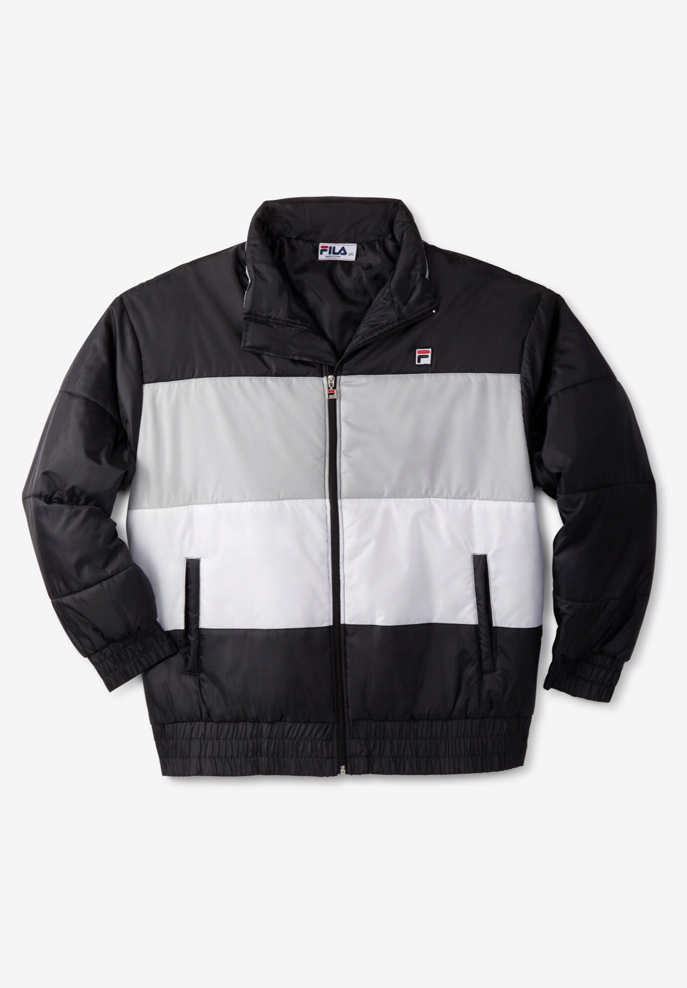 Black fila puffer hotsell jacket