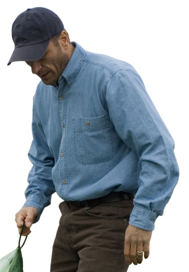 Long-Sleeve Denim Shirt by Wrangler®, STONEWASH, hi-res image number 0