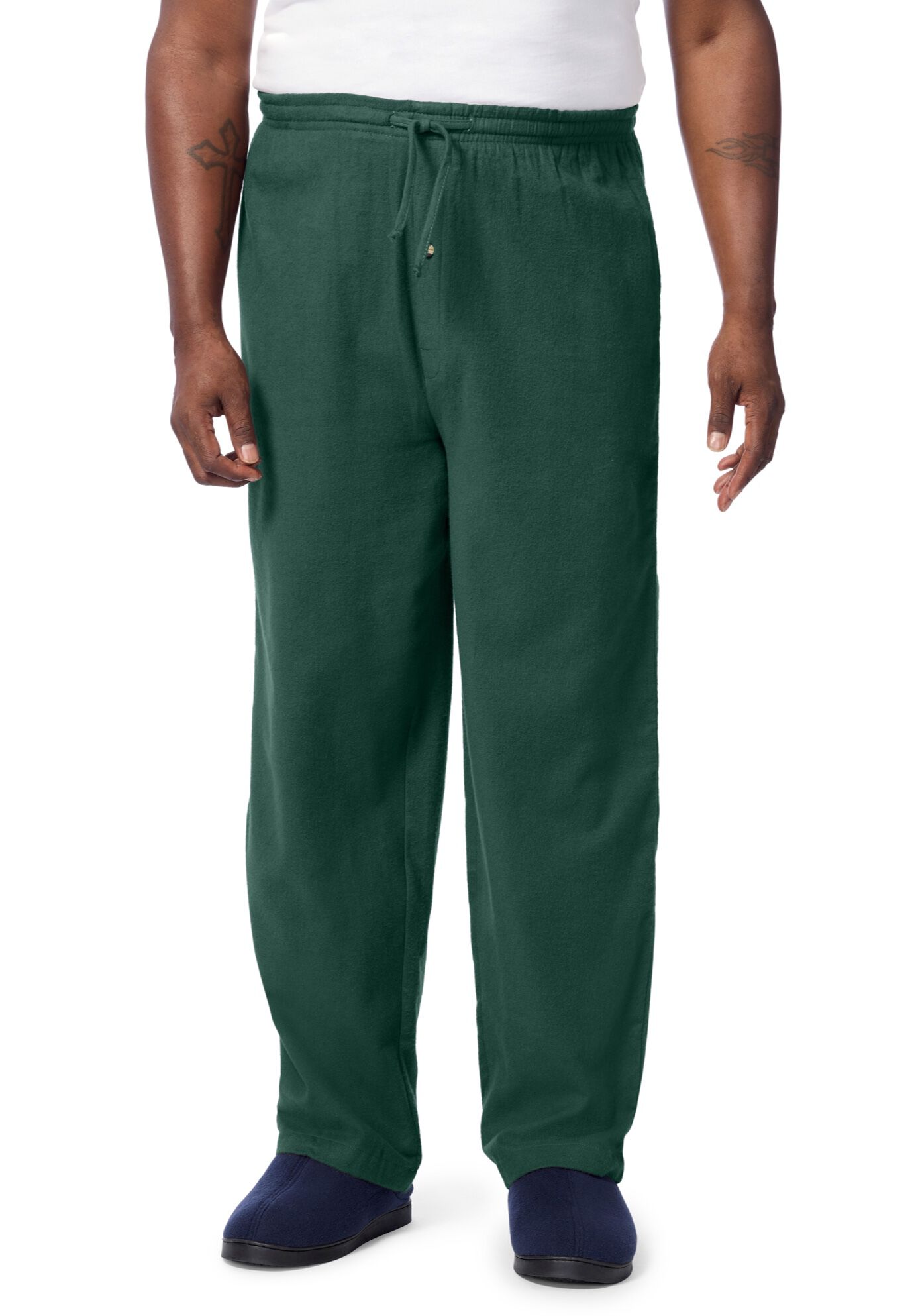 Solid Flannel PJ Pants, HUNTER, alternate image number 2