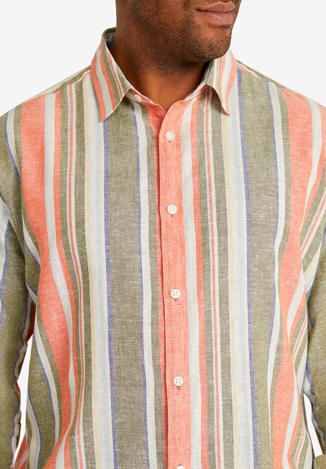 Portugal Stripe Linen Shirt, , alternate image number 2