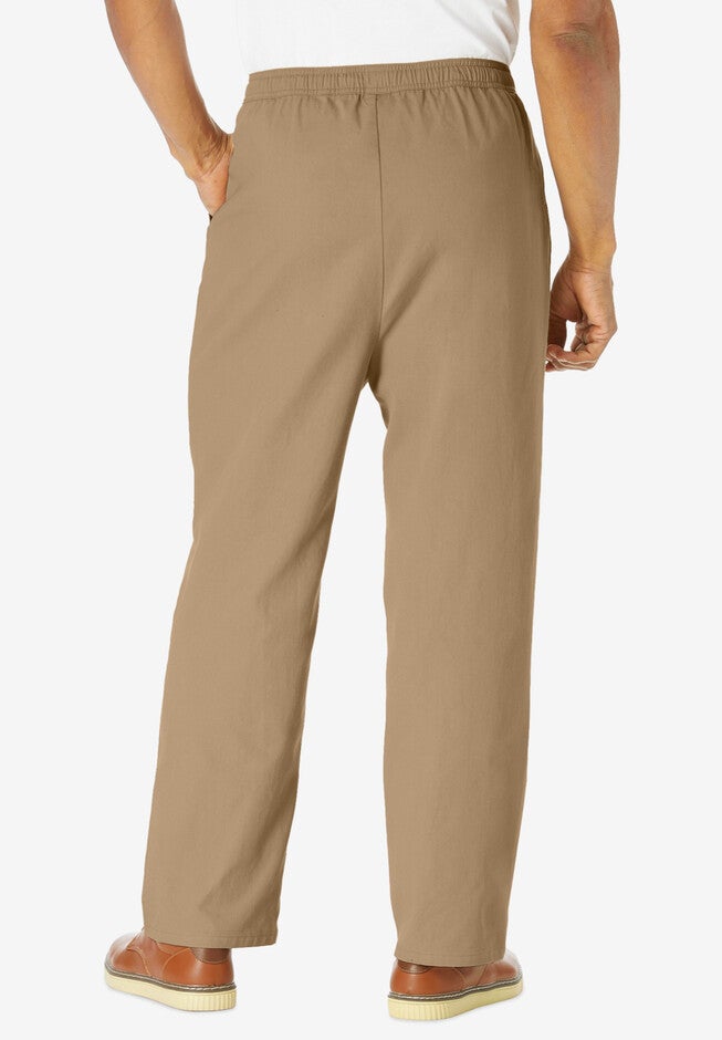 Full Elastic Waist Pleat Front Pants, , on-hover image number null