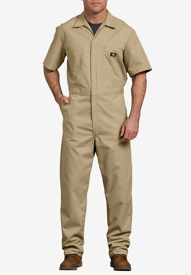 Short-Sleeve Coverall by Dickies®, KHAKI, hi-res image number 0