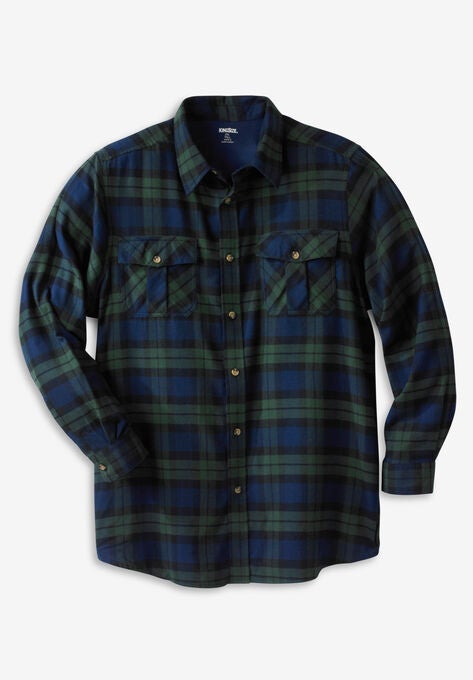 Plaid Flannel Shirt, TARTAN PLAID, hi-res image number null