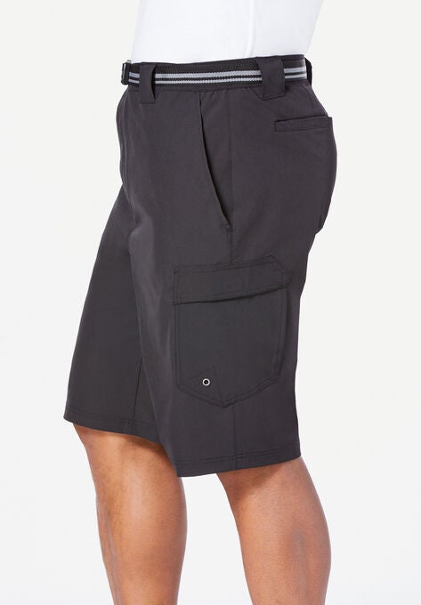 10" Nylon Belted Flex Cargo Short, , alternate image number null