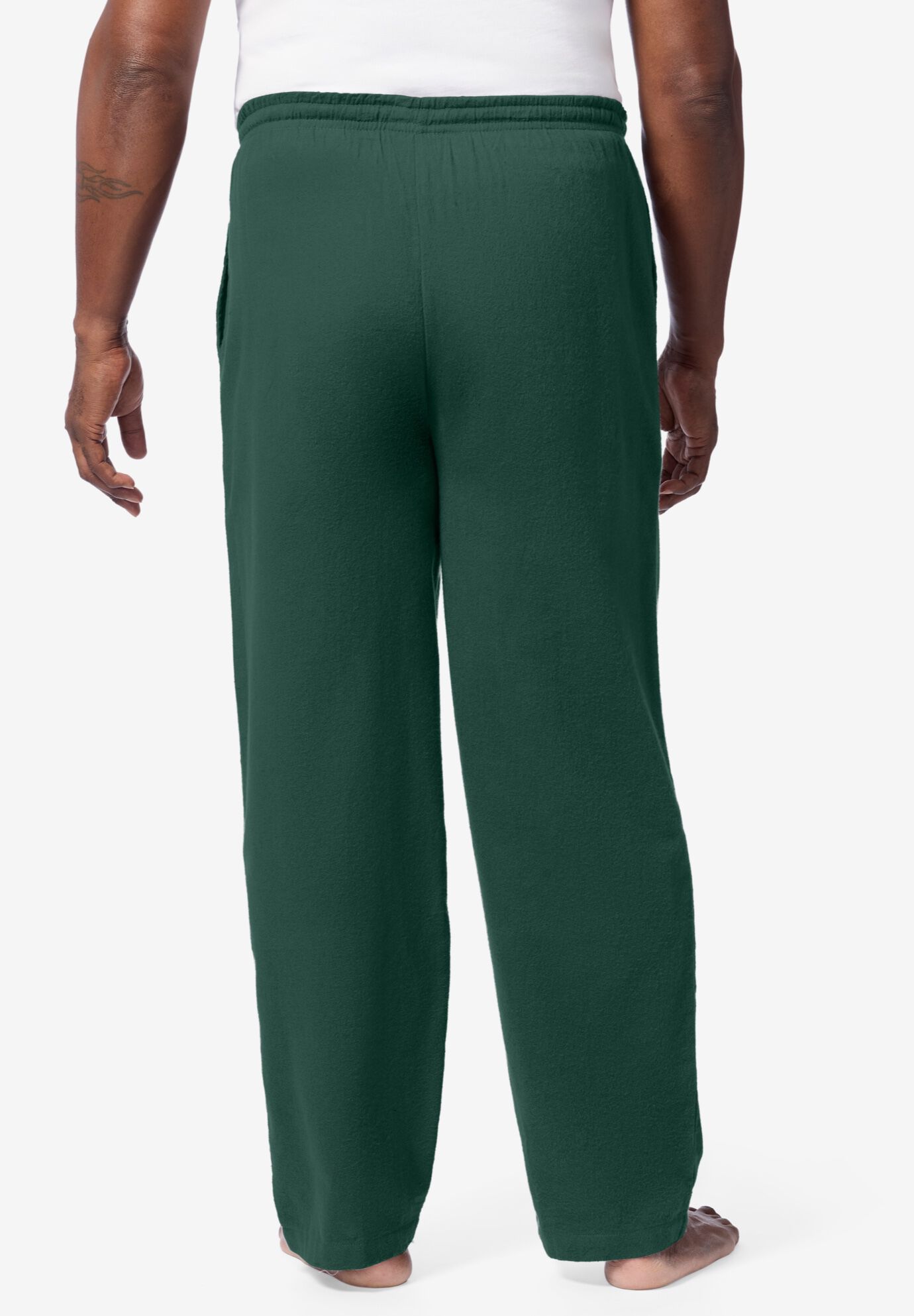 Solid Flannel PJ Pants, HUNTER, alternate image number 3