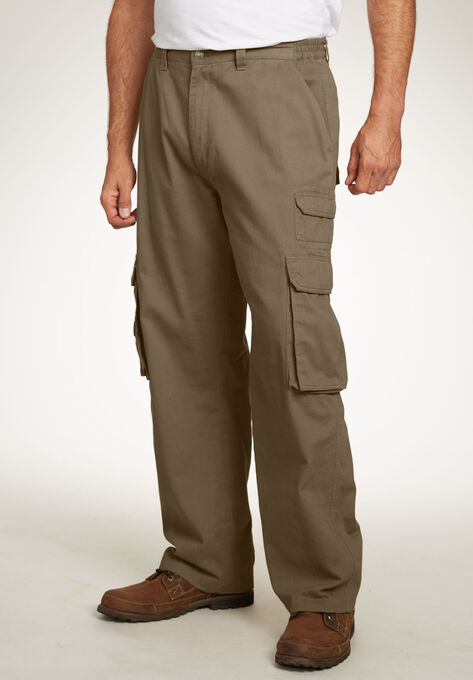 Boulder Creek® Side-Elastic Stacked Cargo Pocket Pants, DARK KHAKI, hi-res image number null