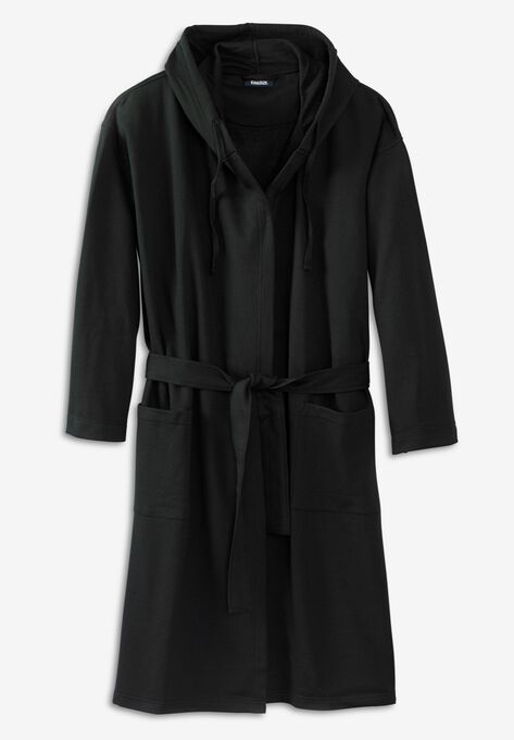 Fleece Robe, BLACK, hi-res image number null