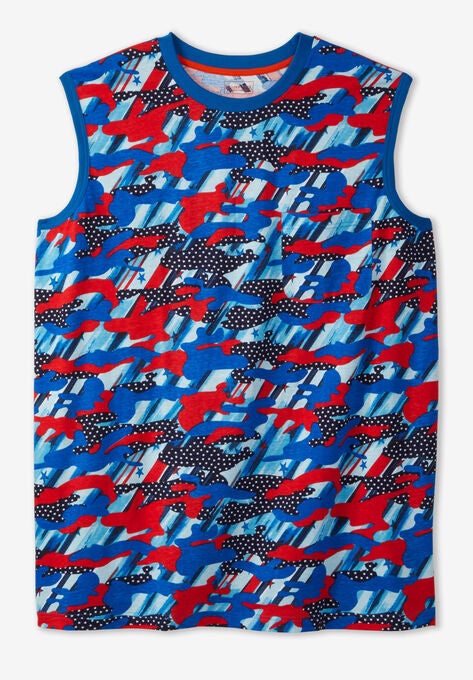 Boulder Creek® Heavyweight Pocket Muscle Tee, AMERICANA CAMO, hi-res image number null