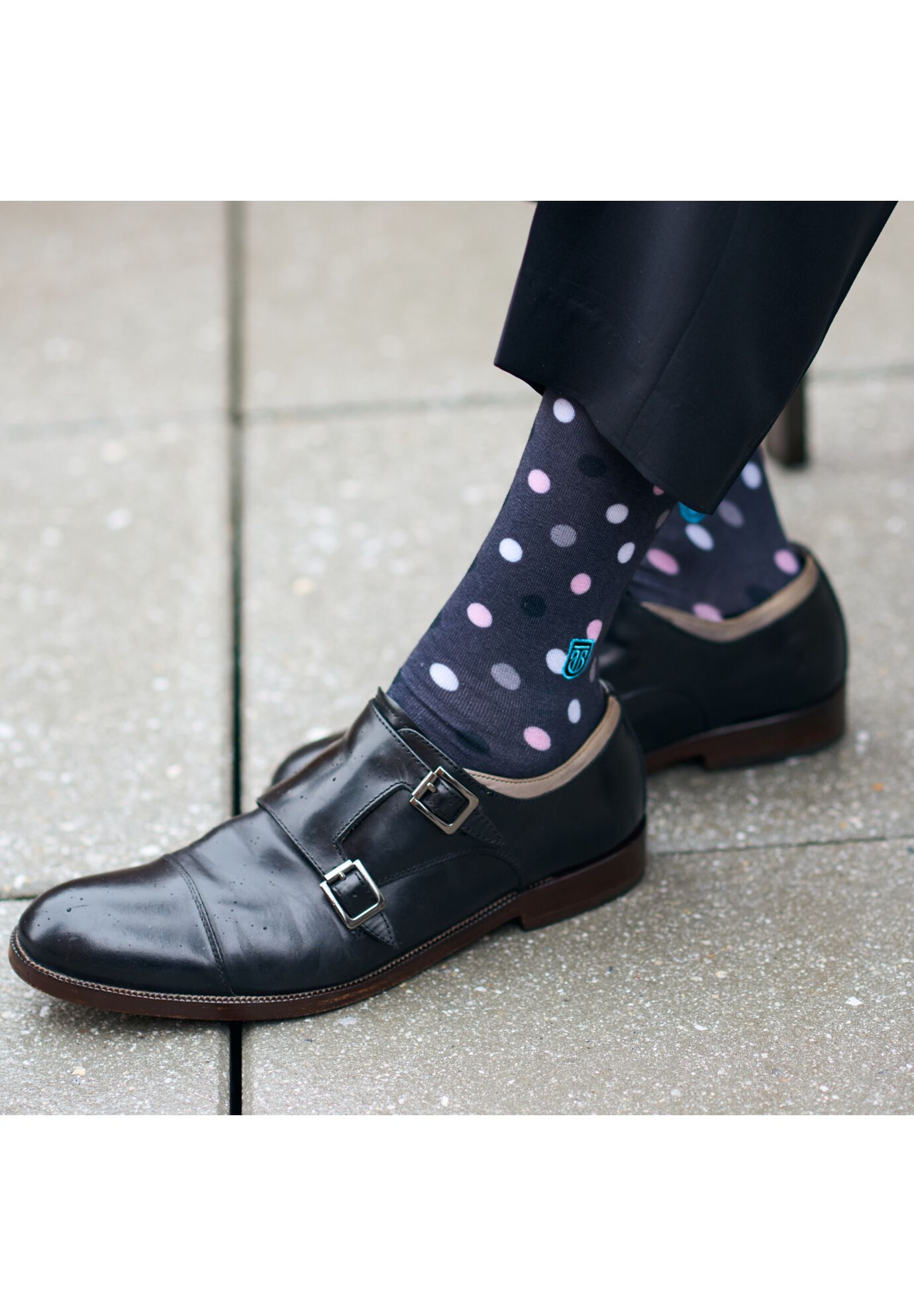 The Pink Danny (Pink Polka Dots) Socks, , alternate image number 2