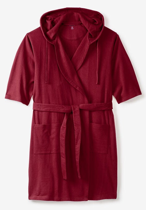Fleece Robe, BURGUNDY, hi-res image number null