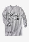 Shrink-Less™ Lightweight Longer-Length Long-Sleeve Crewneck Pocket Tee, , alternate image number null