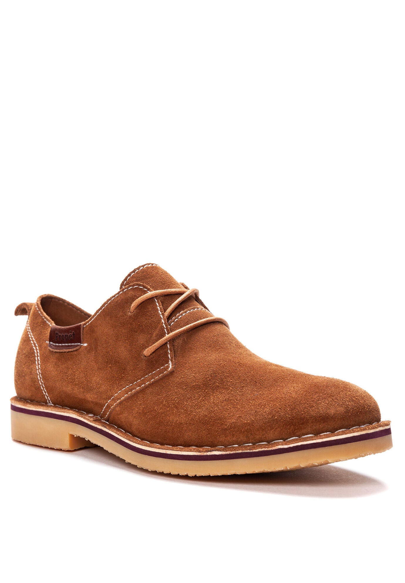 Men's Finn Oxford, Plain Toe - Suede Shoes, TAN, hi-res image number 0