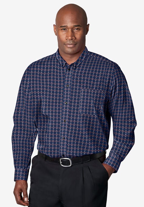 KS Signature No Hassle® Long-Sleeve Button-Down Collar Dress Shirt, , alternate image number null