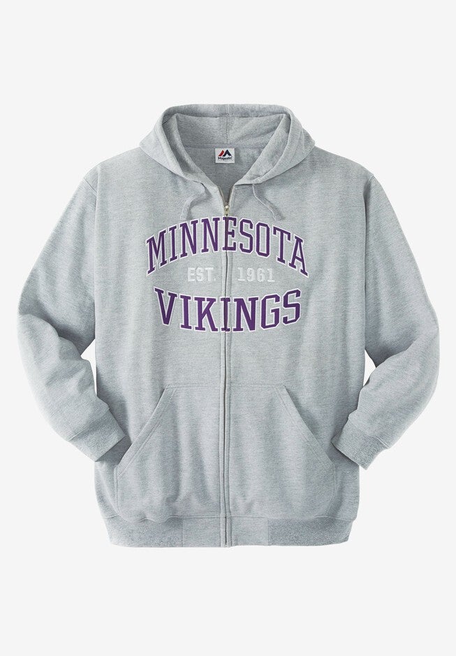 NFL® Fleece Full-Zip Hoodie, VIKINGS, hi-res image number null