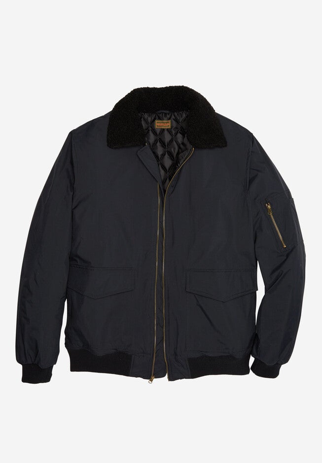 Aviator Bomber Jacket by Boulder Creek®, BLACK, hi-res image number null