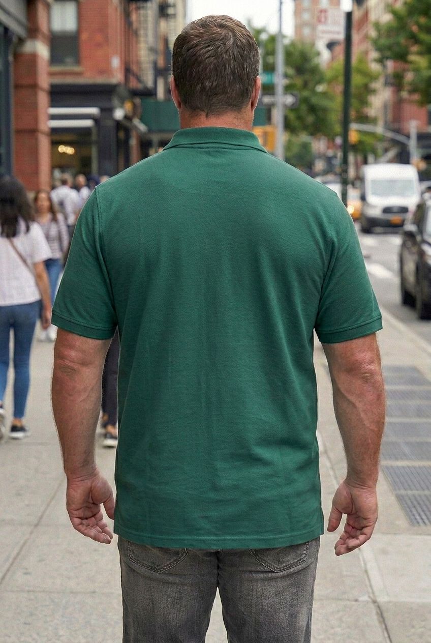 Shrink-Less&trade; Classic Cotton Polo Shirt, HUNTER, alternate image number 2