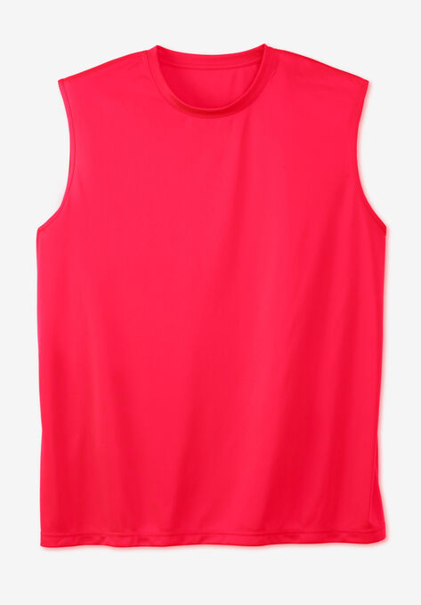 Moisture Wicking Muscle Tee, ELECTRIC PINK, hi-res image number null