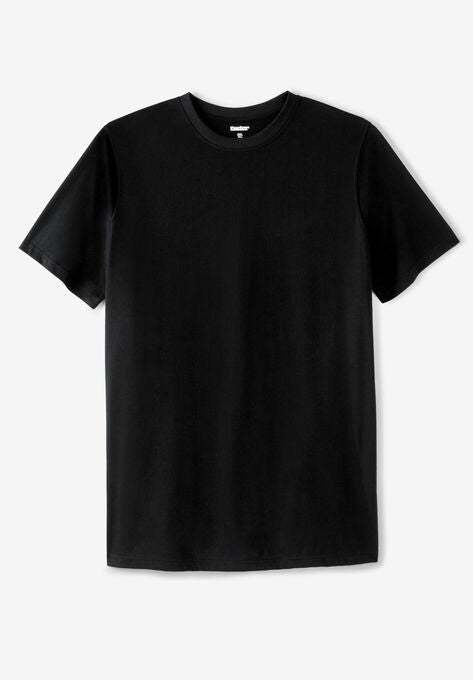 Lightweight Longer-Length Crewneck T-Shirt, BLACK, hi-res image number null