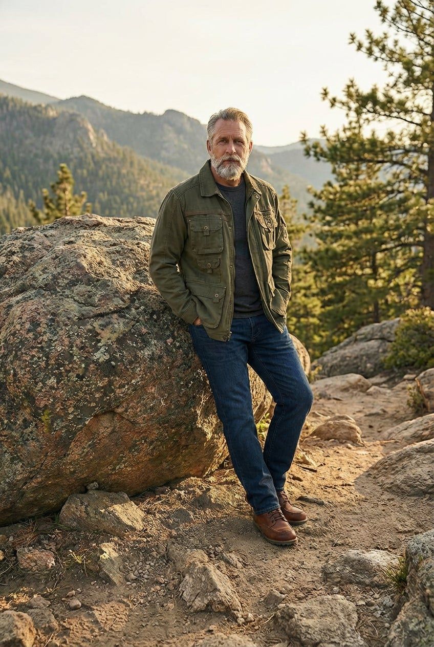 9 Pocket Twill Utility Jacket, OLIVE, hi-res image number 0