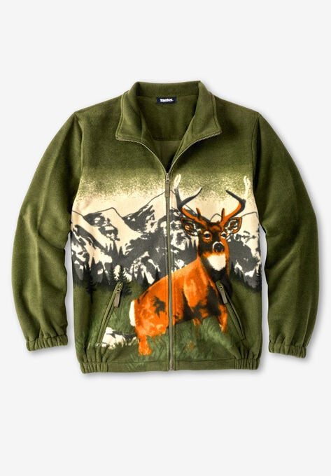 Explorer Plush Fleece Full-Zip Fleece Jacket, DEER, hi-res image number null