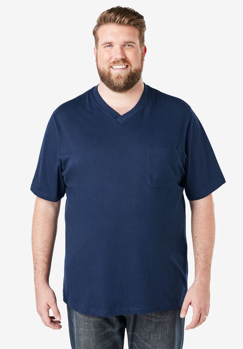 Boulder Creek® Heavyweight Pocket V-Neck Tee, , alternate image number null