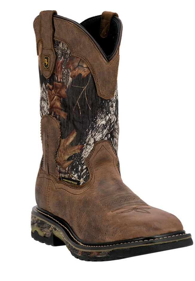Dan Post Hunter Camo Shaft Soft Toe Boot, SADDLE TAN, hi-res image number null
