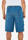 Boulder Creek® 12" Side Elastic Denim Cargo Shorts, , on-hover image number null