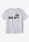 KingSize Slogan Graphic T-Shirt, ROCK ON, hi-res image number null