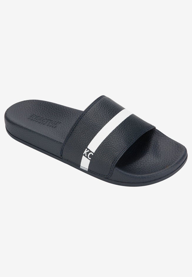 REACTION Kenneth Cole® Big Screen Slide Sandals, NAVY, hi-res image number 0
