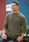 Waffle-Knit Thermal Crewneck Tee, , alternate image number null