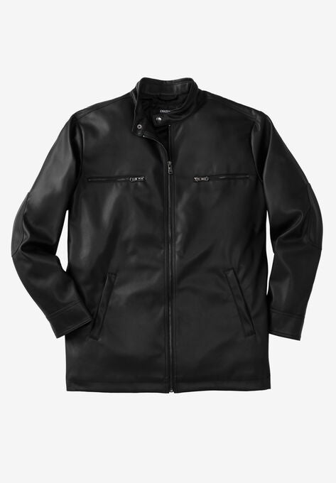 Faux Leather Moto Jacket, , alternate image number null