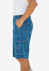 Boulder Creek® 12" Side Elastic Denim Cargo Shorts, , alternate image number null