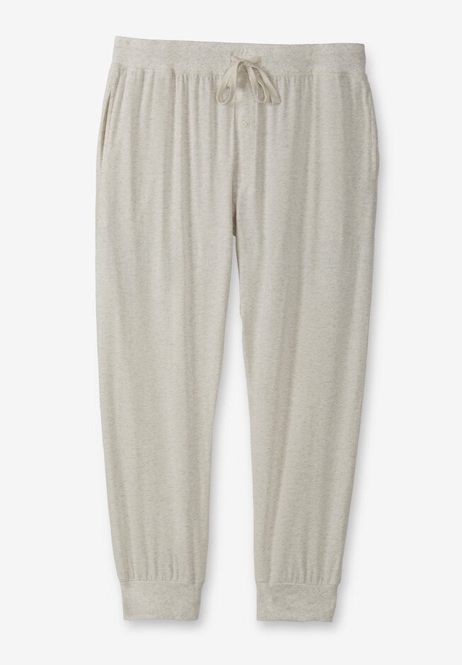 Hanes® Jogger Pajama Pants, OATMEAL HEATHER, hi-res image number 0