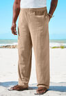 Elastic Waist Gauze Cotton Pants, , alternate image number null