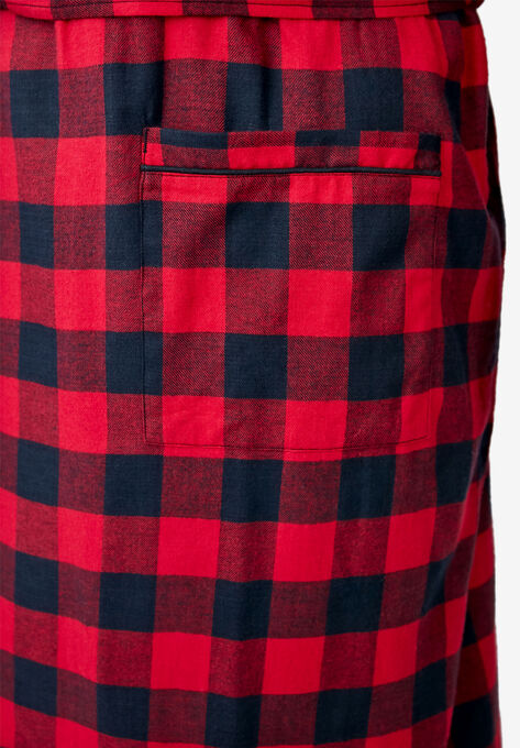 Jersey-Lined Flannel Robe, , alternate image number null