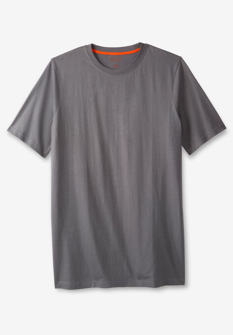 Boulder Creek® Heavyweight Longer-Length Crewneck T-Shirt, STEEL, hi-res image number null