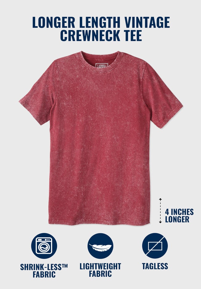Longer-Length Vintage Shrink-Less Crewneck Tee, , on-hover image number null